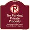 Signmission Designer Series-Private Property Violators Towed Away At Owner Expense With No, 18" H, BU-1818-9913 A-DES-BU-1818-9913 - alternate 1